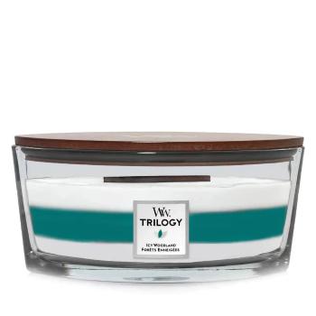 WoodWick Lumânare parfumată Trilogy Icy Woodland 453,6 g