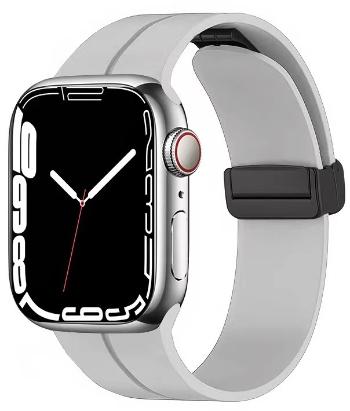 4wrist Curea din silicon cu închidere magnetică pentru Apple Watch 38/40/41 mm - Grey