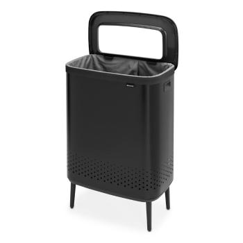 Coș de rufe negru mat din metal 90 l Bo Hi – Brabantia