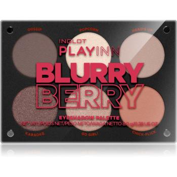Inglot PlayInn paletă cu farduri de ochi culoare Blurry Berry