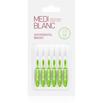 MEDIBLANC Interdental Pick-brush Interdental Brush perie interdentara 6 bucati 0,8 mm Green
