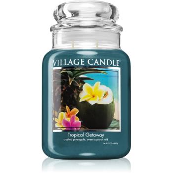 Village Candle Tropical Gateway lumânare parfumată  (Glass Lid) 602 g
