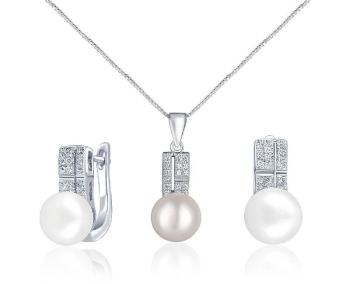 JwL Luxury Pearls Set de bijuterii cu perle la preț avantajos JL0644 și JL0645 (colier, cercei)