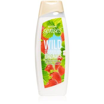 Avon Senses Wild Strawberry Dreams gel de duș mătăsos cu aroma de capsuni 500 ml