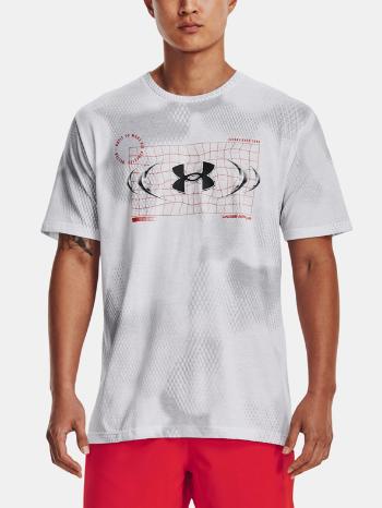 Under Armour UA FBTL AOP METAL LOGO SS Tricou Alb