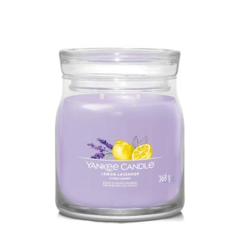 Yankee Candle Lumânare aromatică Signature sticlă medie Lemon Lavender 368 g