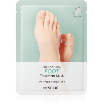 The Saem Pure Natural Foot Treatment masca hidratanta pentru picioare 16 g