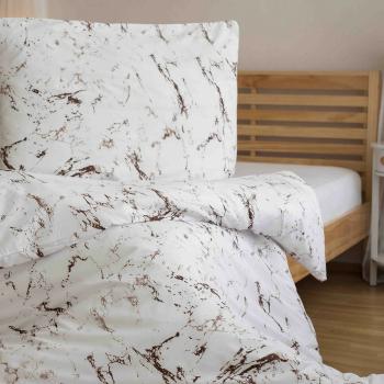 Jerry Fabrics Lenjerie de pat Marble brown micro, 140 x 200 cm, 70 x 90 cm