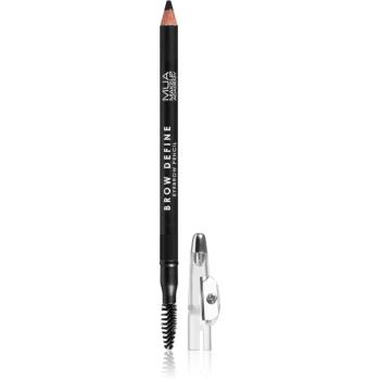 MUA Makeup Academy Brow Define creion de sprancene de lunga durata cu pensula culoare Black 1.2 g