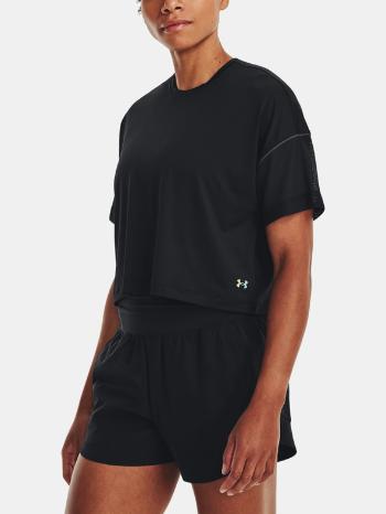 Under Armour UA Rush Vent Crop SS Tricou Negru