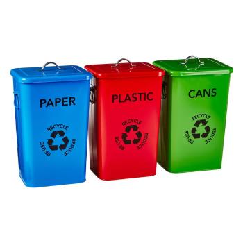 Set 3 coșuri pentru reciclare Premier Housewares Recycle Bins