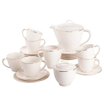 Set de cafea MariaPaula cu 21 de piese Ecru NovaGold Line