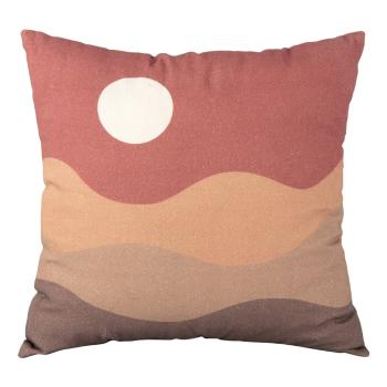 Pernă decorativă din bumbac PT LIVING Clay Sunset, 45 x 45 cm, maro-roșu