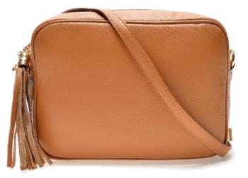 Sofia Cardoni Geantă din piele pentru femei crossbody Cognac