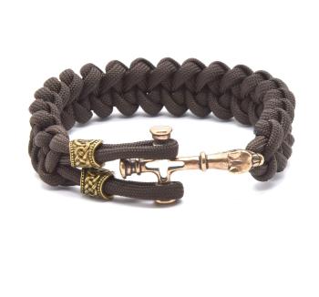 Cordell Brățară stilată paracord Wolf Cross Bronze