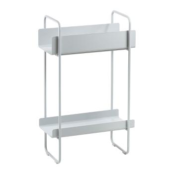 Masă consolă gri deschis din metal 24x48 cm A-Console – Zone