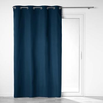 Draperie albastru-închis blackout din microfibră 140x260 cm Obscure – douceur d'intérieur