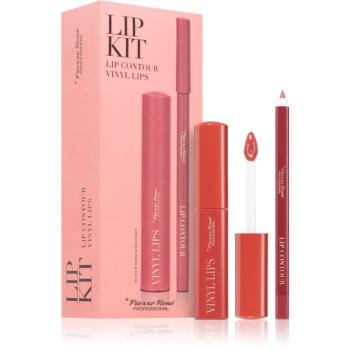 Pierre René Professional Lip Kit set cadou de buze 04 Warm Nude Fusion 2 buc