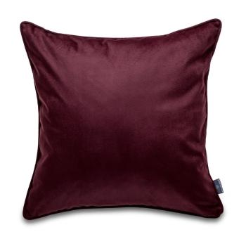 Față de pernă cu suprafață de catifea WeLoveBeds Eggplant, 50 x 50 cm, roșu închis