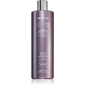 Medavita Keratin Miracle Smoothing Fluid tratament pentru netezire pentru par ondulat si cret 500 ml