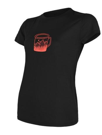 Tricou pentru femei Sensor Merino Active PT Halbă Negru