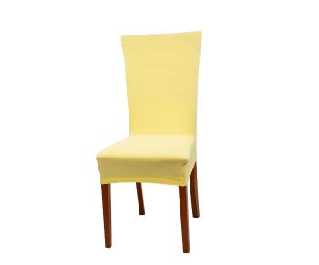 Husă scaun cu spătar Jersey - galben - Mărimea 70 x 35 cm