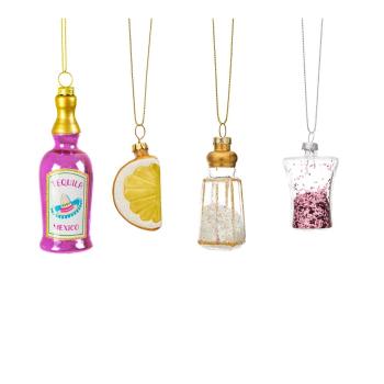 Ornamente de Crăciun 4 buc. din sticlă Tequila – Sass & Belle