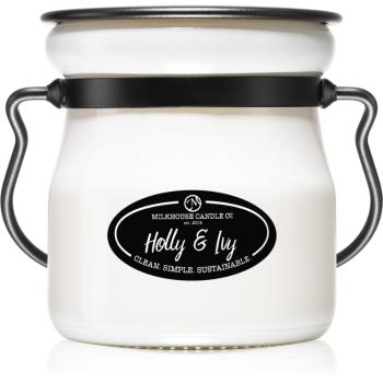 Milkhouse Candle Co. Creamery Holly & Ivy lumânare parfumată Cream Jar 142 g