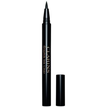 Clarins Graphik Ink Liner Liquid Eyeliner Pen fixare de lunga durata pentru ochi culoare 01 Intense Black 0.4 ml