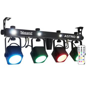 Beamz LED PAR ASTRO BAR 4-way kit COB LED 4 x 10W DMX incl. footswitch