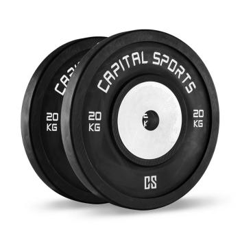 Capital Sports Inval Hi Competition greutati de 50 mm de cauciuc cu miez de aluminiu 2 x 20 kg
