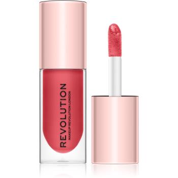 Makeup Revolution Pout Bomb luciu de buze pentru un volum suplimentar lucios culoare Peachy 4.6 ml