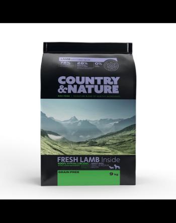 Country&amp;Nature Lamb&amp;Turkey Hrana uscata caini adulti talie mica/mijlocie, miel si curcan 9 kg