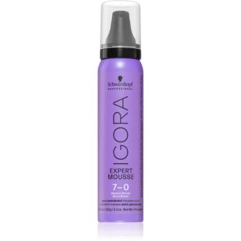 Schwarzkopf Professional IGORA Expert Mousse vopsea de par sub forma de spuma pentru păr culoare 7-0 Medium Blonde Natural 100 ml