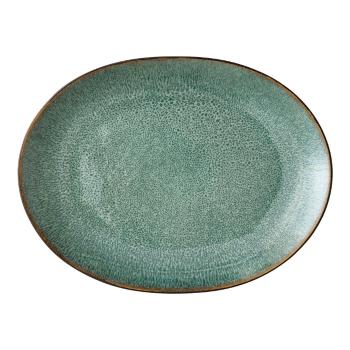 Platou servire din gresie Bitz Mensa, 30 x 22,5 cm, verde