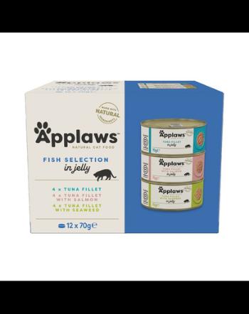 APPLAWS Cat Tin Fish Selection in Jelly Multipack 12x70g hrana umeda cu peste in gelatina pentru pisici