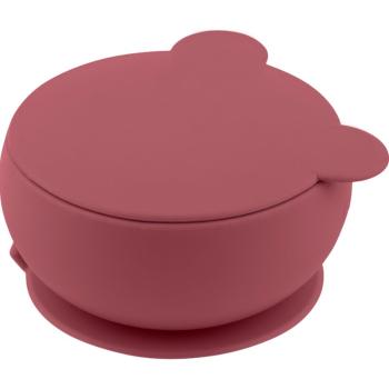 Minikoioi Suction Bowl bol din silicon cu ventuză Rose 1 buc