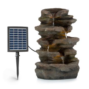 Blumfeldt Stonehenge, fântână solară, iluminat cu LED, poliresină, baterie litiu-ion