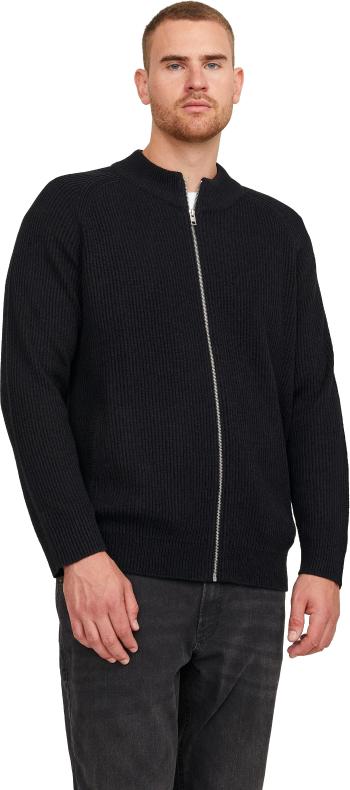 Jack&Jones PLUS Pulover pentru bărbați JJPANNEL Regular Fit 12236572 Black 6XL