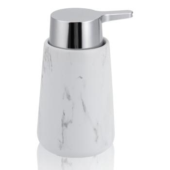 Dozator de săpun lichid alb din ceramică 200 ml Marble - Tomasucci