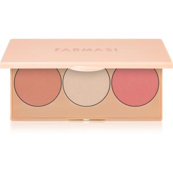 Farmasi 3-in-1 iluminator, pudră bronzantă și blush cu oglinda mica 15 g