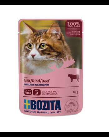 BOZITA Beef Hrana umeda pentru pisici adulte, cu vita in aspic 85 g