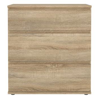 Comodă în culoare naturală joasă cu aspect de lemn de stejar 77x84 cm Nova – Tvilum