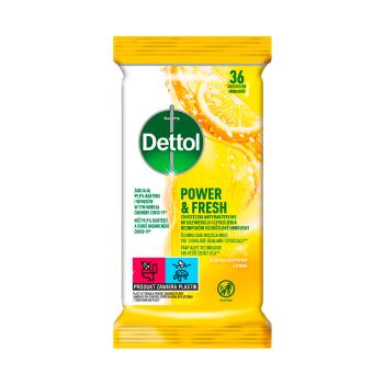 Dettol Șervețele antibacteriene pentru suprafețe Lămâie și Limetă 36 buc