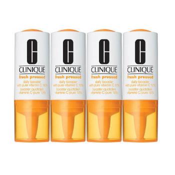 Clinique Ser cu vitamina C impotriva imbătranirii pielii Fresh Pressed (Daily Booster With Pure Vitamin C 10%) 4 x 8,5 ml