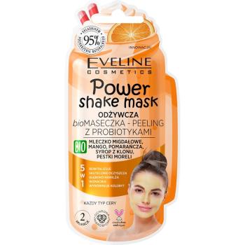 Eveline Cosmetics Power Shake masca pentur fata cu efect de peeling cu probiotice 10 ml