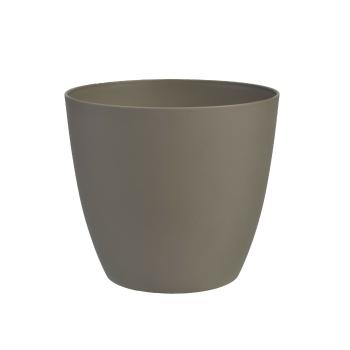 Ghiveci de flori Gardenico Ella matt taupe, diametru 18 cm