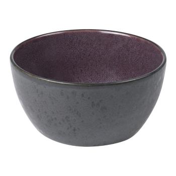 Bol din ceramică și glazură interioară mov Bitz Mensa, diametru 12 cm, negru