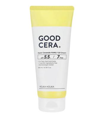 Holika Holika Cremă ulei cu ceramide pentru corp și față Good Cera (Super Ceramide Family Oil Cream) 200 ml