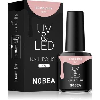 NOBEA UV & LED unghii cu gel folosind UV / lampă cu LED glossy culoare Blush pink #21 6 ml